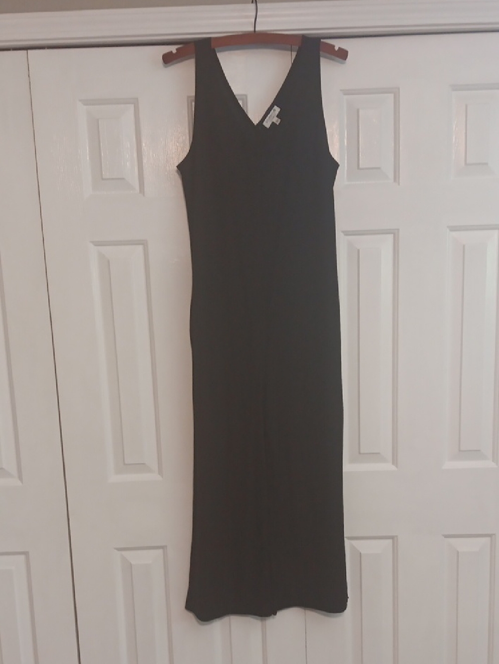 Studio B By Bobeau Black Jumpsuit, Cropped Wide Leg, Size Large